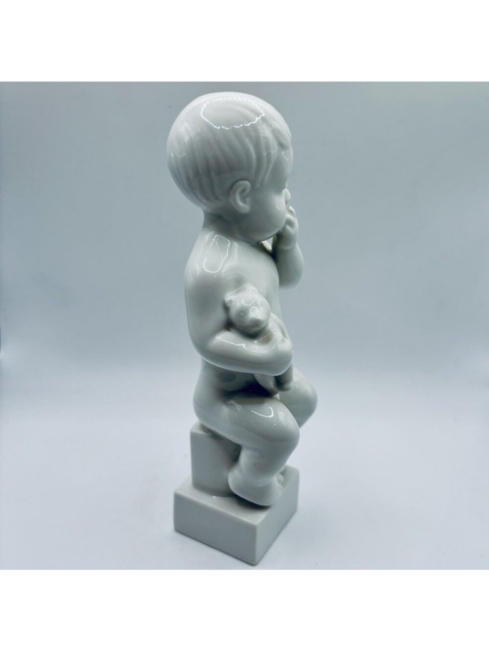 VTG Bing & Grondahl B&G Baby Boy Adam with Teddy Bear 6” Figurine Svend Lindhart - Picture 6 of 8